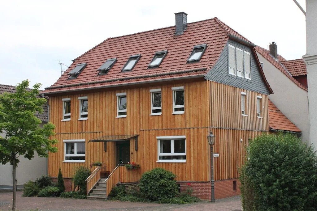 Grüne Eingangstür